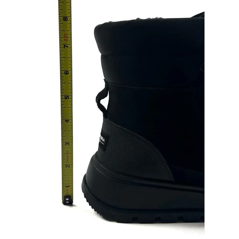 Koolaburra by UGG Deza Lace-Up Utility Boots Womens Size 6 Black Suede New $120
